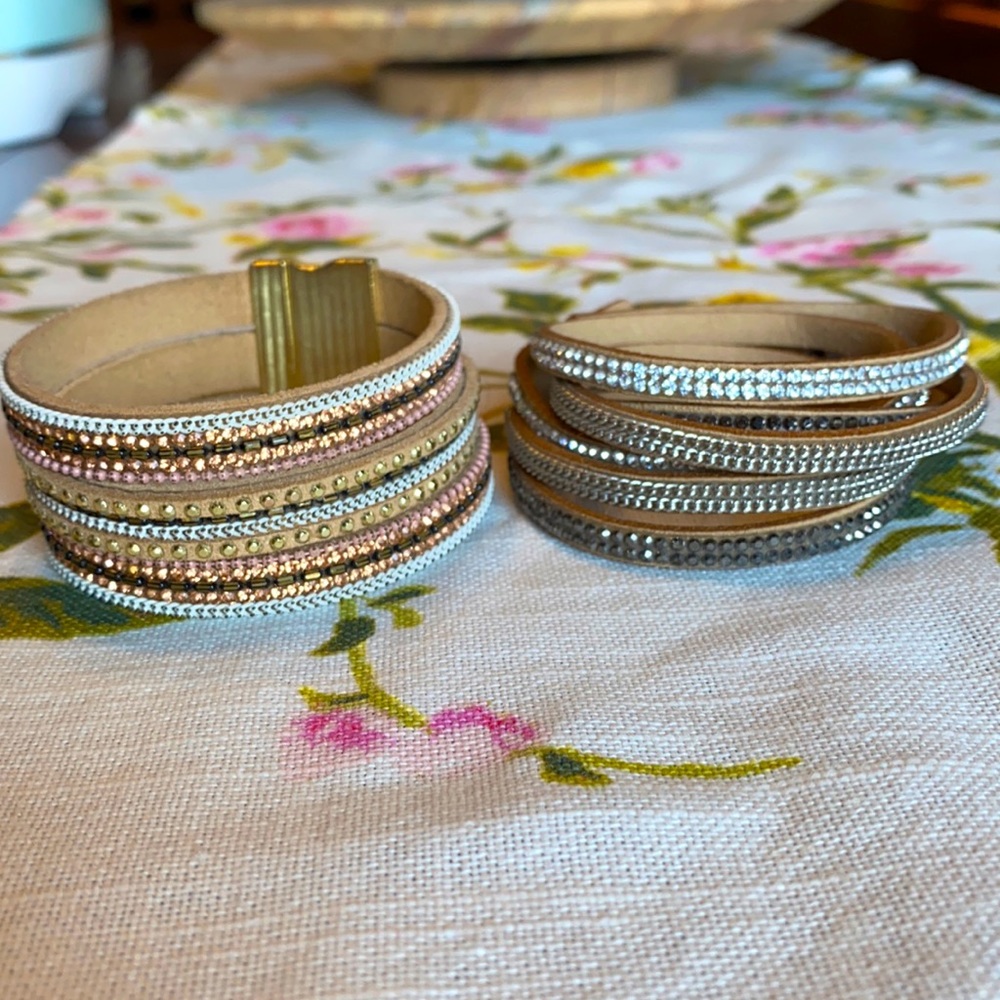 Studded Bracelets Set of 2 - Picture 1 of 5